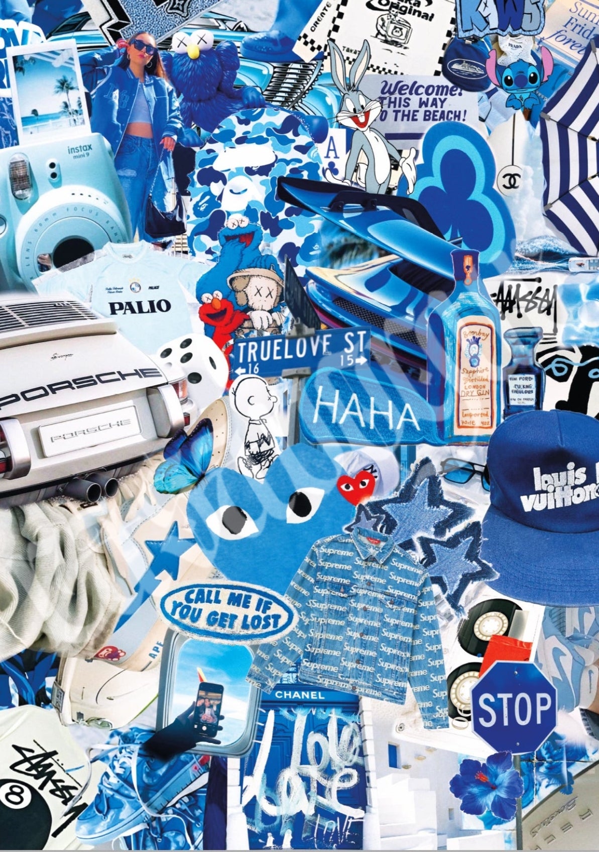 BLUE SUMMER COLLAGE